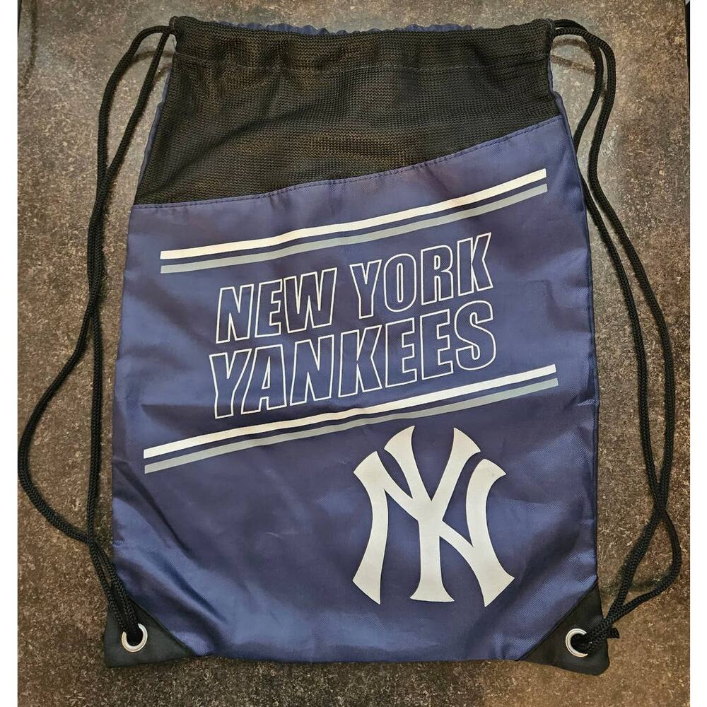 New York Yankees NY Gym Sack Backpack MLB Baseball Drawstring Bag